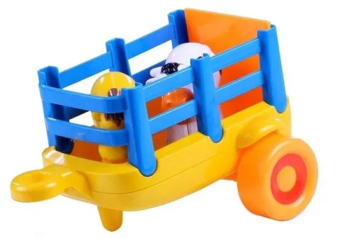 Traktor Przyczepa Zwierzątka Gra Świeci Odgłosy