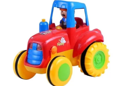 Traktor Przyczepa Zwierzątka Gra Świeci Odgłosy