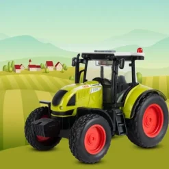 Traktor Rolniczy Farmera Z Przyczepą Interaktywny Światło Dźwięk