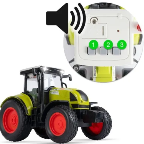 Traktor Rolniczy Farmera Z Przyczepą Interaktywny Światło Dźwięk