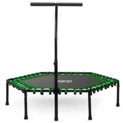 Trampolina fitness z uchwytem 127 cm Neo-Sport - sześciokątna zielona