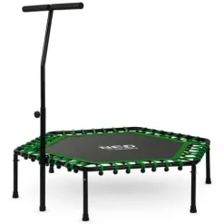 Trampolina fitness z uchwytem 127 cm Neo-Sport - sześciokątna zielona