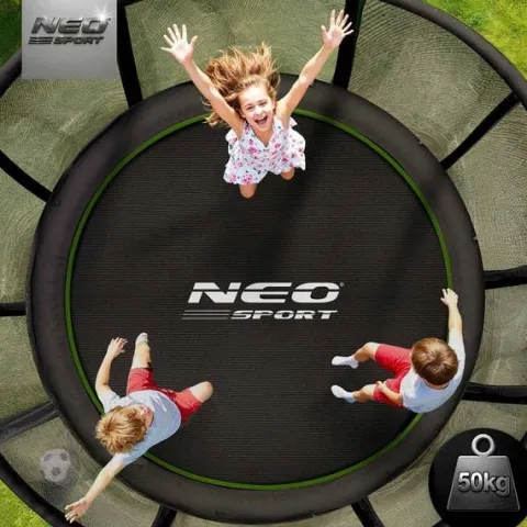 Trampolina ogrodowa 6ft/183cm z siatką zewnętrzną i drabinką Neo-Sport