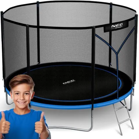 Trampolina ogrodowa 6ft/183cm z siatką zewnętrzną i drabinką Neo-Sport