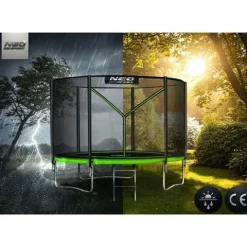 Trampolina ogrodowa 8ft/252cm z siatką zewnętrzną i drabinką Neo-Sport