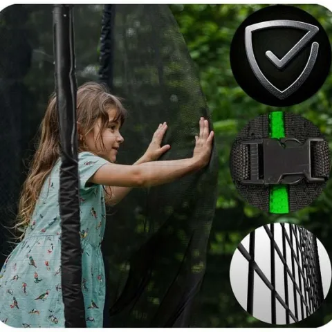 Trampolina ogrodowa 8ft/252cm z siatką zewnętrzną i drabinką Neo-Sport