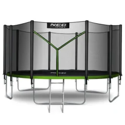 Trampolina ogrodowa 15ft/465cm z siatką zewnętrzną i drabinką Neo-Sport