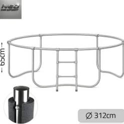 Trampolina ogrodowa 10ft/312cm z siatką zewnętrzną i drabinką Neo-Sport