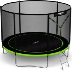 Trampolina ogrodowa 10ft/312cm z siatką zewnętrzną i drabinką Neo-Sport