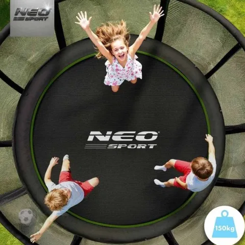 Trampolina ogrodowa 10ft/312cm z siatką zewnętrzną i drabinką Neo-Sport