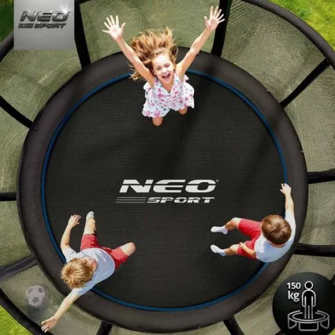 Trampolina ogrodowa 13ft/404cm z siatką zewnętrzną i drabinką Neo-Sport