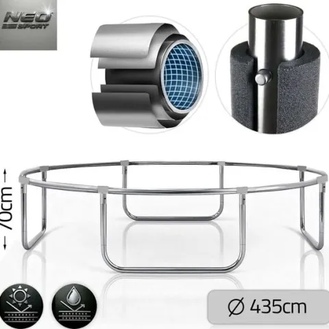 Trampolina ogrodowa 14ft/435cm z siatką wewnętrzną i drabinką Neo-Sport