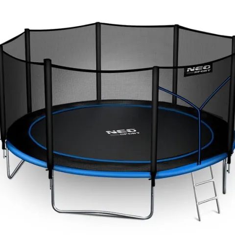 Trampolina ogrodowa 13ft/404cm z siatką zewnętrzną i drabinką Neo-Sport