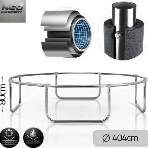 Trampolina ogrodowa 13ft/404cm z siatką zewnętrzną i drabinką Neo-Sport