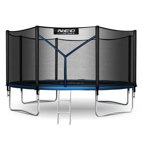 Trampolina ogrodowa 13ft/404cm z siatką zewnętrzną i drabinką Neo-Sport