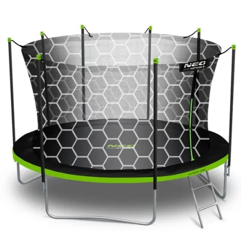 Trampolina ogrodowa 15ft/465cm z siatką wewnętrzną i drabinką Neo-Sport
