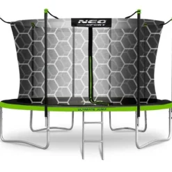 Trampolina ogrodowa 15ft/465cm z siatką wewnętrzną i drabinką Neo-Sport