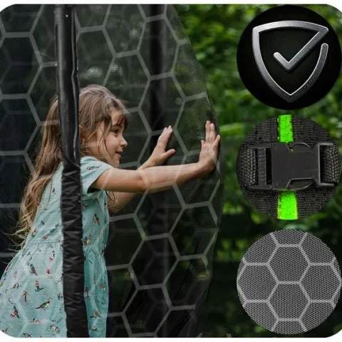 Trampolina ogrodowa 15ft/465cm z siatką wewnętrzną i drabinką Neo-Sport