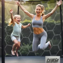 Trampolina ogrodowa 15ft/465cm z siatką wewnętrzną i drabinką Neo-Sport