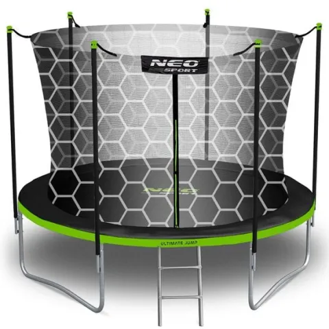 Trampolina ogrodowa 10ft/312cm z siatką wewnętrzną i drabinką Neo-Sport