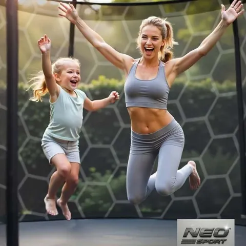 Trampolina ogrodowa 10ft/312cm z siatką wewnętrzną i drabinką Neo-Sport