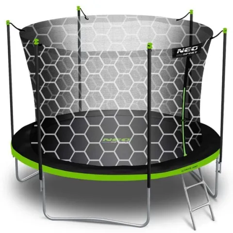 Trampolina ogrodowa 10ft/312cm z siatką wewnętrzną i drabinką Neo-Sport