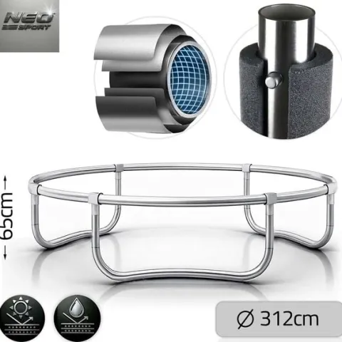 Trampolina ogrodowa 10ft/312cm z siatką wewnętrzną i drabinką Neo-Sport