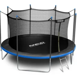 Trampolina ogrodowa 12ft/374cm z siatką wewnętrzną i drabinką Neo-Sport
