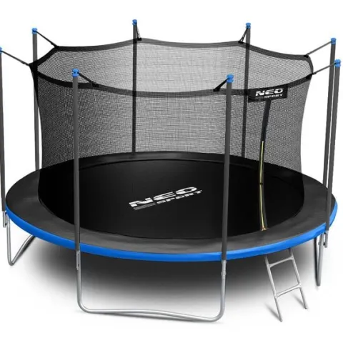 Trampolina ogrodowa 12ft/374cm z siatką wewnętrzną i drabinką Neo-Sport