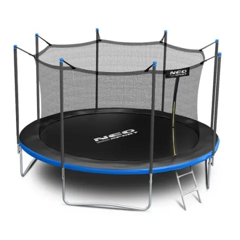Trampolina ogrodowa 13ft/404cm z siatką wewnętrzną i drabinką Neo-Sport