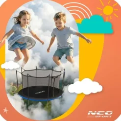 Trampolina ogrodowa 13ft/404cm z siatką wewnętrzną i drabinką Neo-Sport