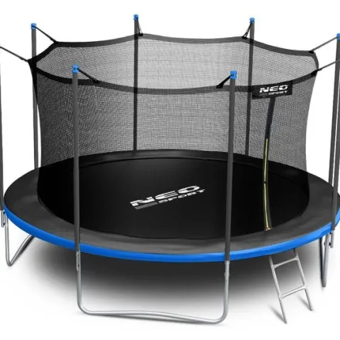 Trampolina ogrodowa 14ft/435cm z siatką wewnętrzną i drabinką Neo-Sport