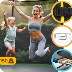 Trampolina ogrodowa 14ft/435cm z siatką wewnętrzną i drabinką Neo-Sport