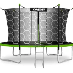 Trampolina ogrodowa 12ft/374cm z siatką wewnętrzną i drabinką Neo-Sport