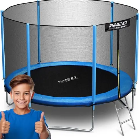 Trampolina ogrodowa 8ft/252cm z siatką zewnętrzną i drabinką Neo-Sport
