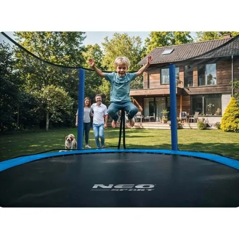 Trampolina ogrodowa 6ft/183cm z siatką zewnętrzną i drabinką Neo-Sport