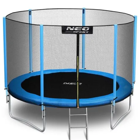 Trampolina ogrodowa 10ft/312cm z siatką zewnętrzną i drabinką Neo-Sport