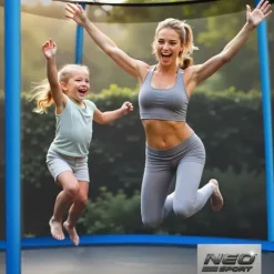 Trampolina ogrodowa 10ft/312cm z siatką zewnętrzną i drabinką Neo-Sport