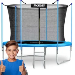 Trampolina ogrodowa 6ft/183cm z siatką wewnętrzną i drabinką Neo-Sport