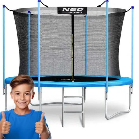 Trampolina ogrodowa 6ft/183cm z siatką wewnętrzną i drabinką Neo-Sport