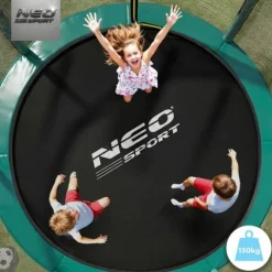 Trampolina ogrodowa profilowana 12ft/374cm z siatką wewnętrzną Neo-Sport