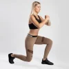 Trec - Leginsy damskie TW LEGGINGS TRECGIRL 030 DUAL MESH CARAMEL L