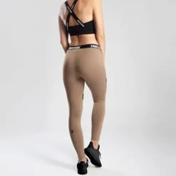 Trec - Leginsy damskie TW LEGGINGS TRECGIRL 030 DUAL MESH CARAMEL L