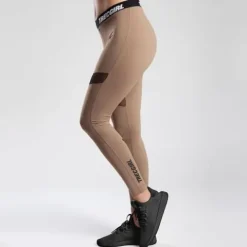 Trec - Leginsy damskie TW LEGGINGS TRECGIRL 030 DUAL MESH CARAMEL L