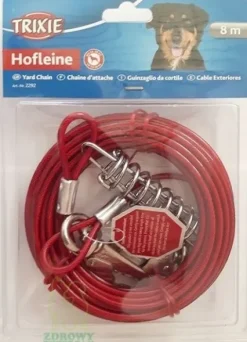 TRIXIE mocna linka stalowa smycz z amortyzatorem dla psa do 50 kg Trixie 8m