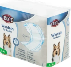 TRIXIE Pieluchy pampersy dla psa samca na nietrzymanie moczu 12 szt. S-M