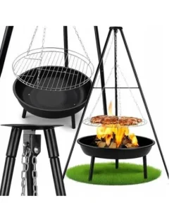 TRÓJNÓG Z RUSZTEM GRILL OGRODOWY DO PALENISK 50cm 150cm OGNISKA 1