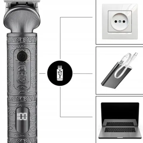 TRYMER GOLARKA DO STRZYŻENIA GOLENIA BRODY WŁOSÓW ZESTAW XXL USB 16W1