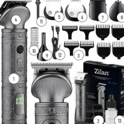 TRYMER GOLARKA DO STRZYŻENIA GOLENIA BRODY WŁOSÓW ZESTAW XXL USB 16W1