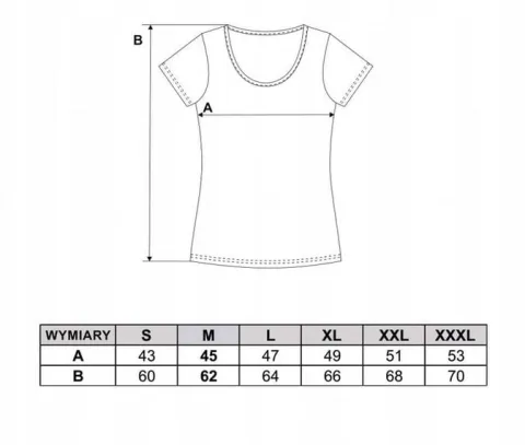 T-Shirt Damski Koszulka Klasyk Bawełna MORAJ XXL